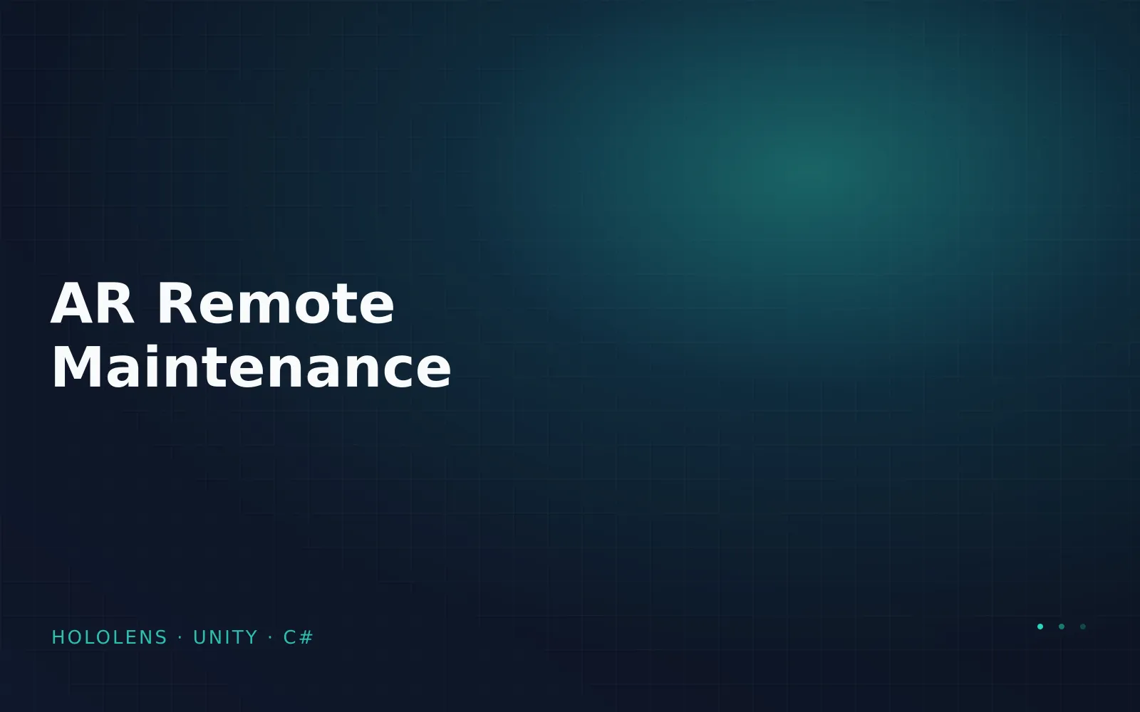 AR Remote Maintenance Platform cover